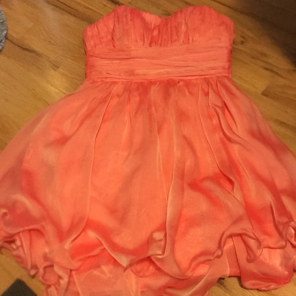strapless ruffled dress